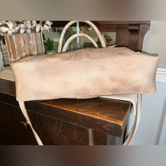 Bed Stu Rockababy Satchel Crossbody Shoulder Bag Icicle Rustic Nectar Lux $295 - Picture 7 of 14